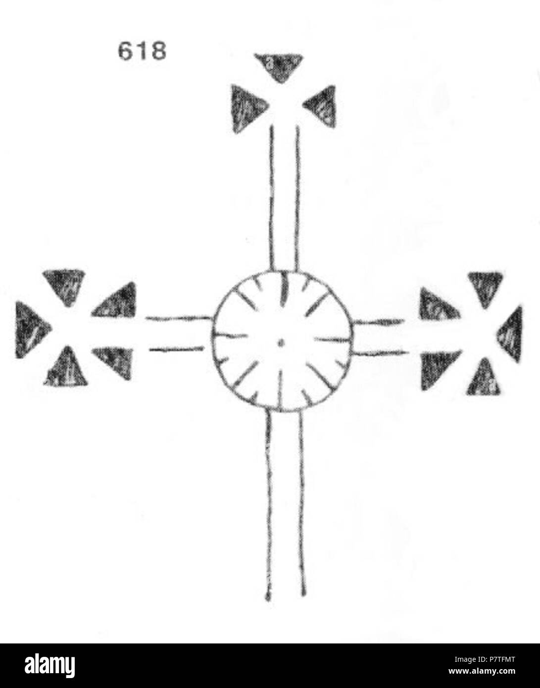 : 618. . . ; . , , . : , . : 52x45 . 28.VIII.1920 . (.. 10, . 73.) . 28 Agosto 1920 208 Ivan Enchev-Vidyu folk bulgaro attraversa 618 Foto Stock