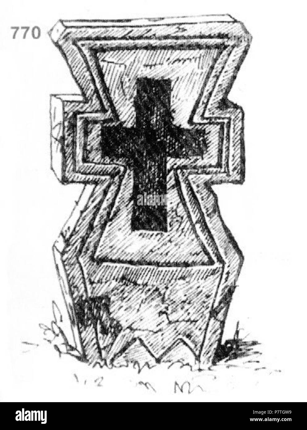 : 770. - , . , , . 50-60 ( , ) . ; , , . , . , . : 76x45x7 . 15.I.1915 . (.. 8, . 40.) . 15 Novembre 1915 209 Ivan Enchev-Vidyu folk bulgaro attraversa 770 Foto Stock