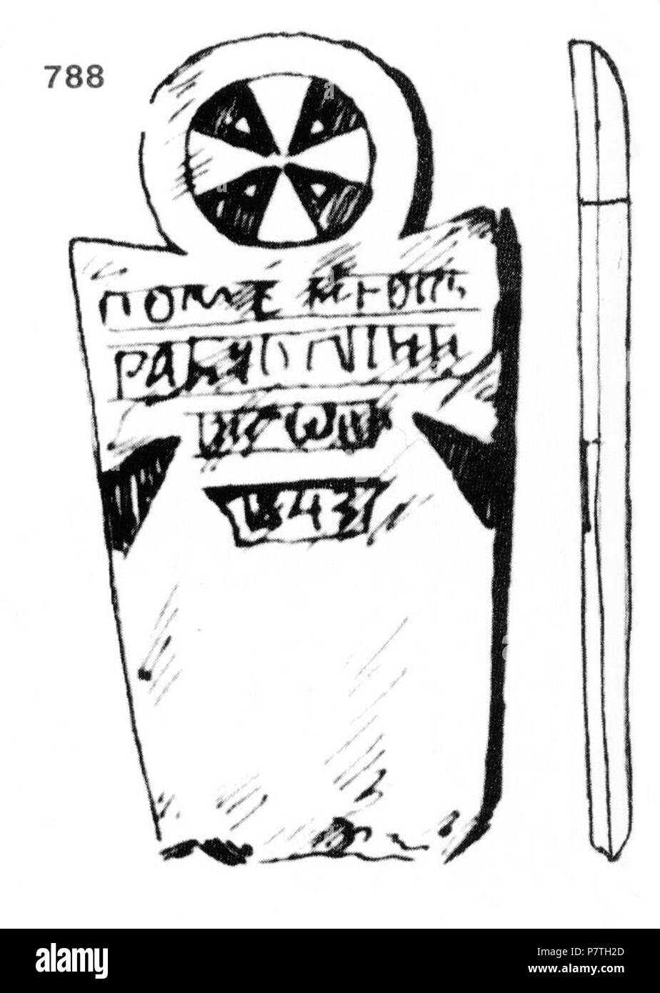 : 788. . " ' . . ; . . , 1843 . . . : 80x32x7 . 4.I.1926 . (.. 12, . 107.) . 4 Novembre 1926 209 Ivan Enchev-Vidyu folk bulgaro attraversa 788 Foto Stock
