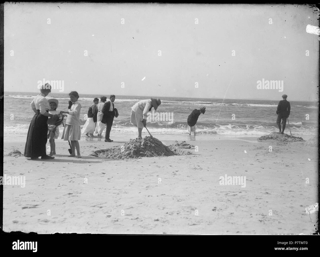 Strandgezicht. Datum: 1920 Catalogusnummer: FO1400106 . 21 luglio 2015, 14:30 41 Bergen aan Zee (19890179421) Foto Stock