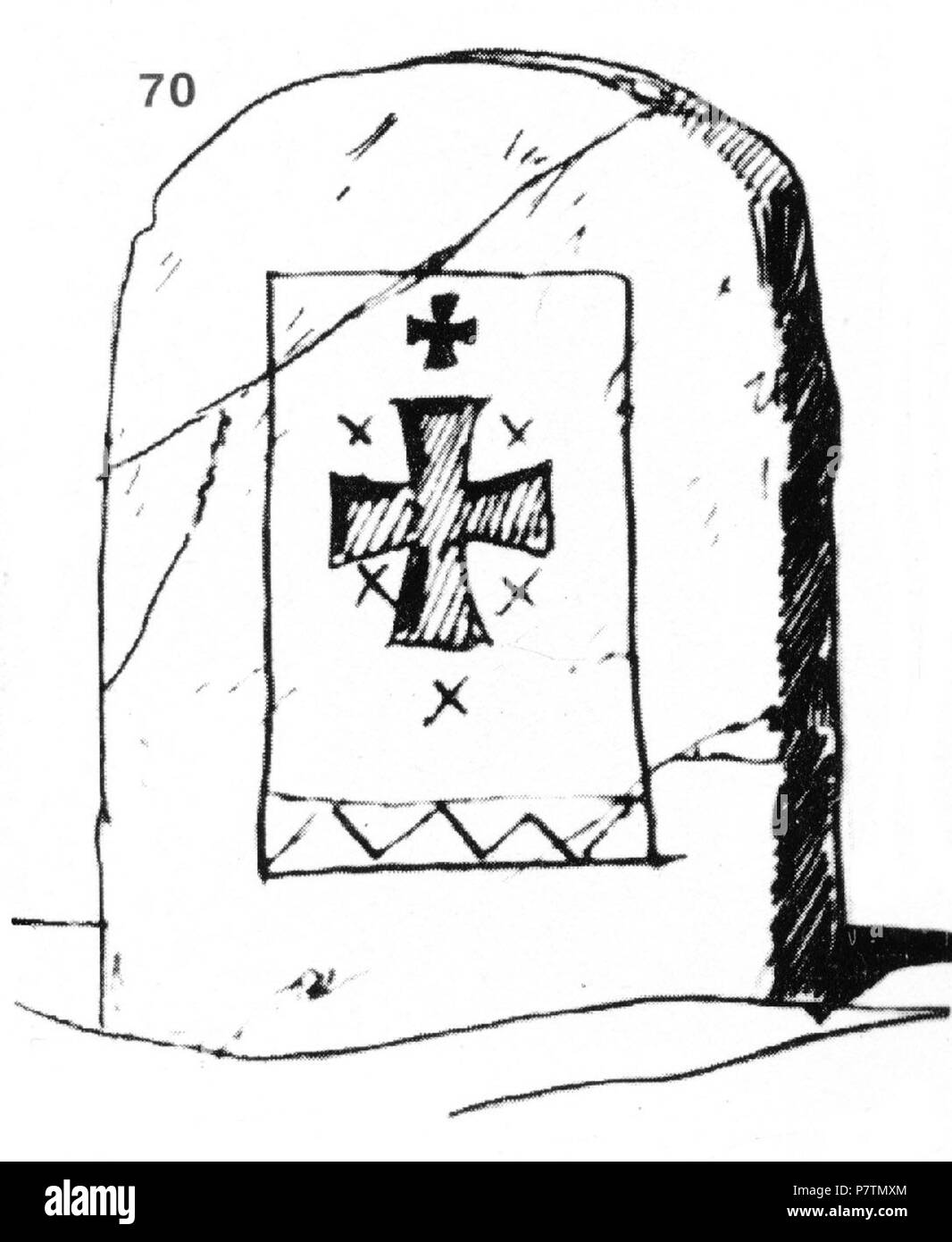 : 70. - . , , , , . : 80x52x8 ; - . 28.XII.[1]930 . (.. 14, . 44.) . 28 Dicembre 1930 209 Ivan Enchev-Vidyu folk bulgaro attraversa 70 Foto Stock