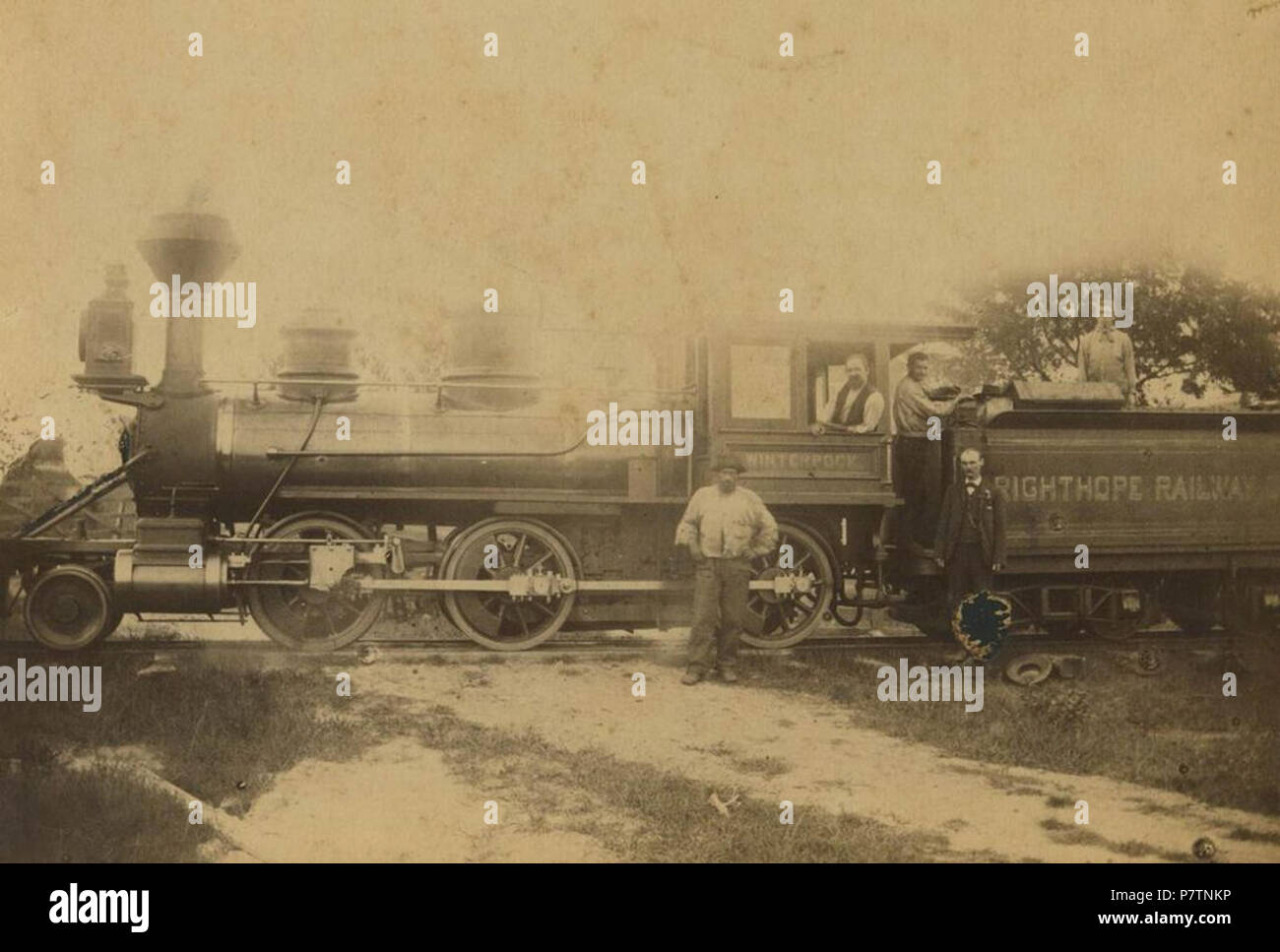 Inglese: la Ferrovia Brighthope motore . 1883 55 Brighthope motore ferroviarie Foto Stock