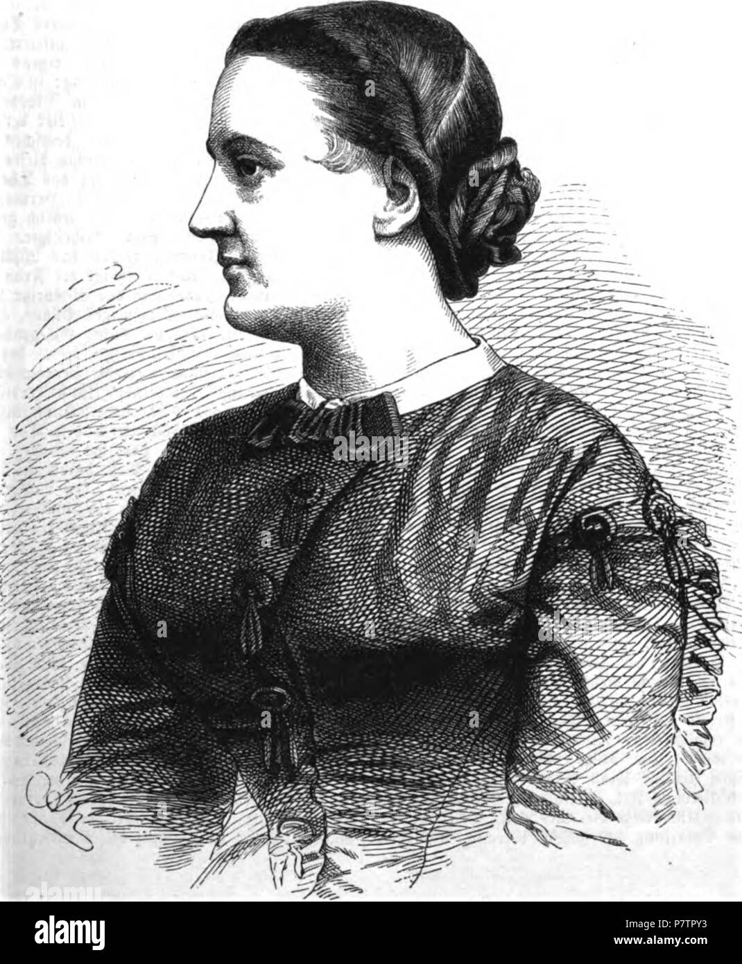 Deutsch: Carlotta Patti, italienische Sängerin im 19. Jh. 1865 61 Carlotta Patti (IK 20-1865 S 135 ANeumann) Foto Stock