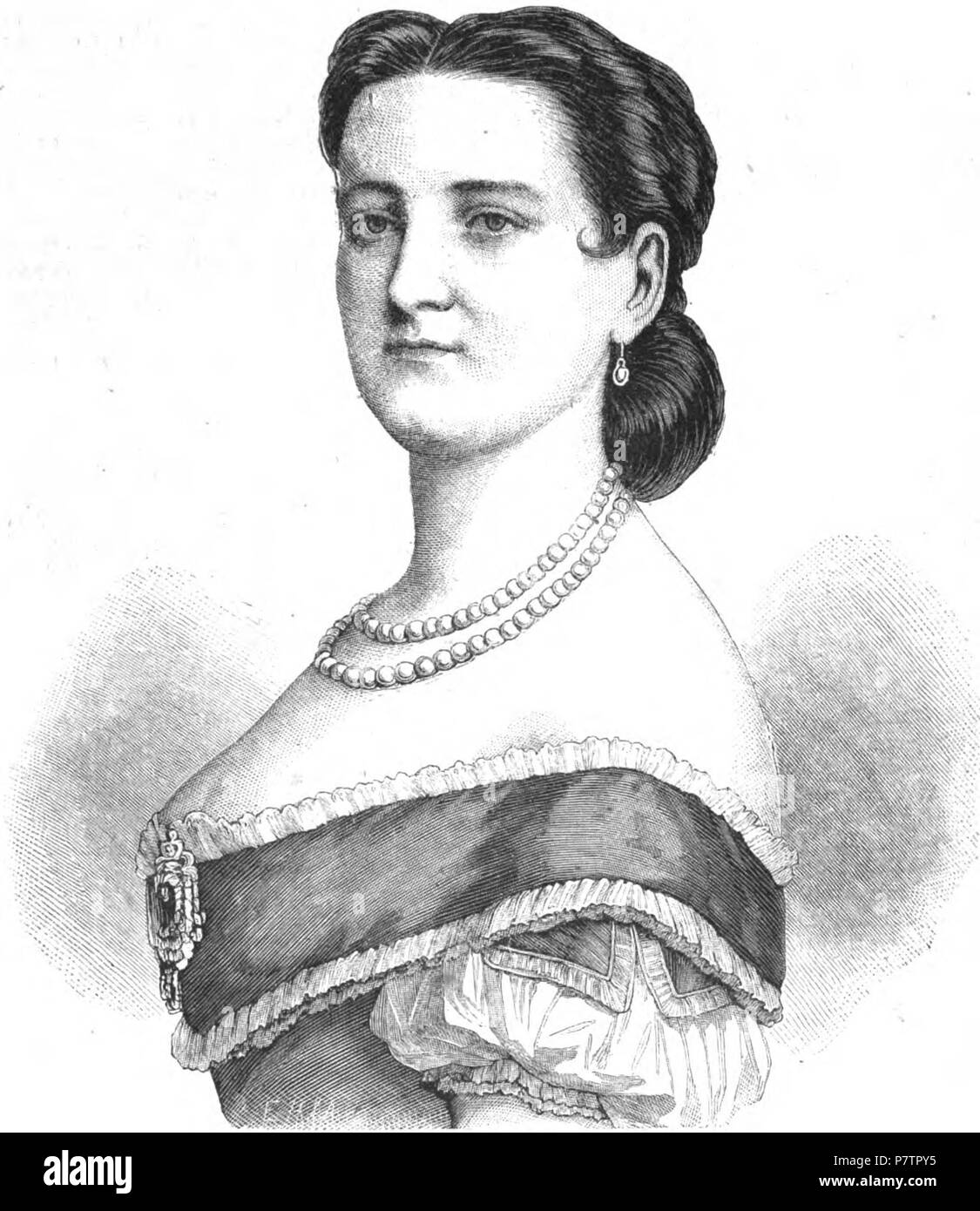 Deutsch: Carlotta Patti, italienische Sängerin im 19. Jh. 1865 61 Carlotta Patti (IW 13-1865 S 152) Foto Stock