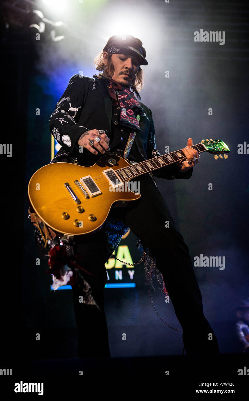 Lucca in Italia il 7 luglio 2018 Hollywood vampiri live a Lucca Summer Festival 2018 © Roberto Finizio / Alamy Live News Foto Stock