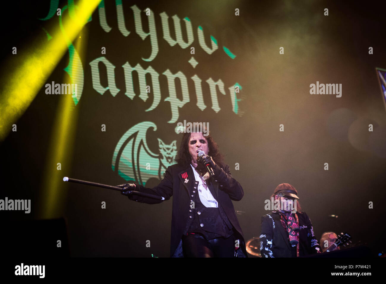 Lucca in Italia il 7 luglio 2018 Hollywood vampiri live a Lucca Summer Festival 2018 © Roberto Finizio / Alamy Live News Foto Stock