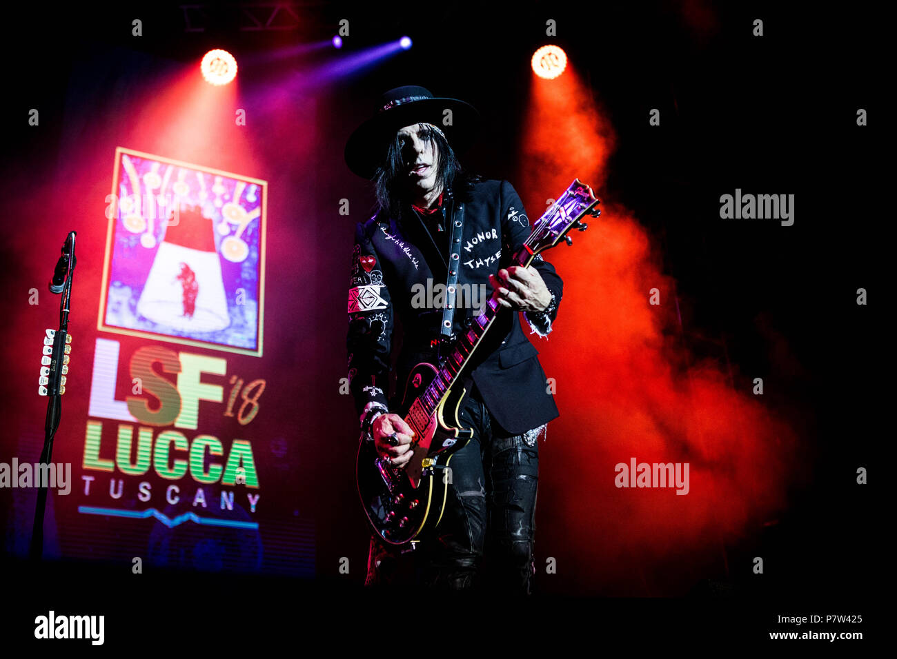 Lucca in Italia il 7 luglio 2018 Hollywood vampiri live a Lucca Summer Festival 2018 © Roberto Finizio / Alamy Live News Foto Stock