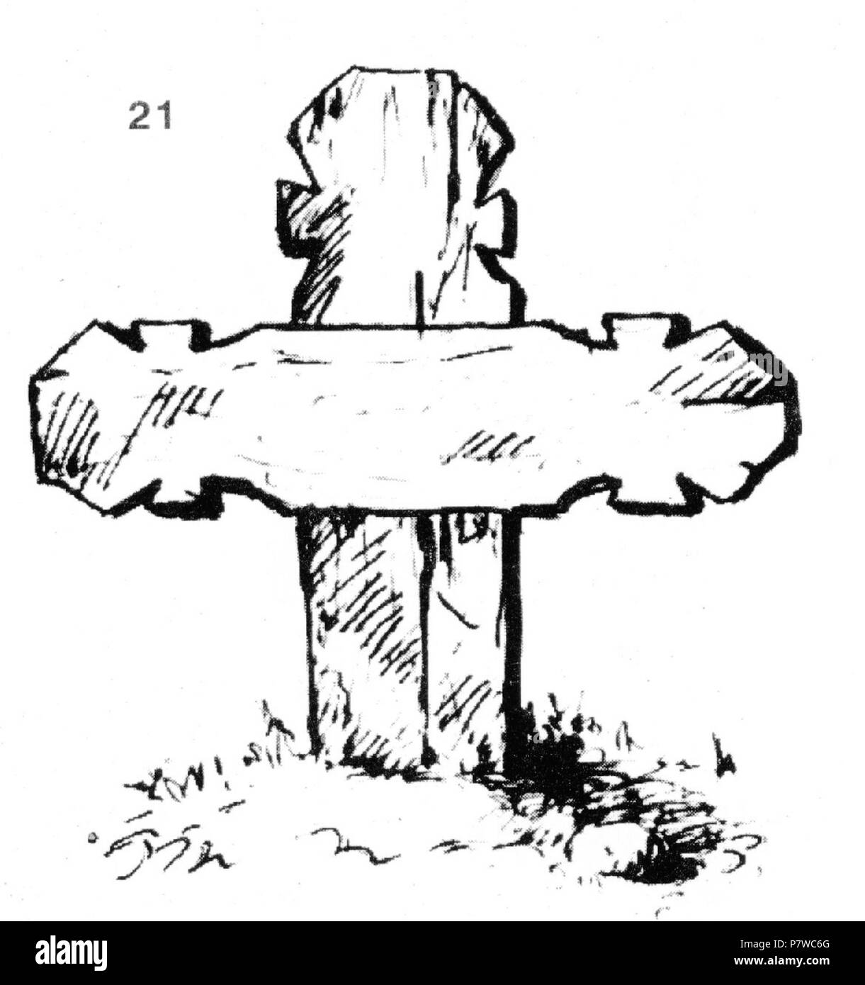 : 21. - , . . ; . 10-15 . : 44x42x2 . 25.IV. 1917 . (.. 5, . 25.) . 25 Aprile 1917 206 Ivan Enchev-Vidyu folk bulgaro attraversa 21 Foto Stock