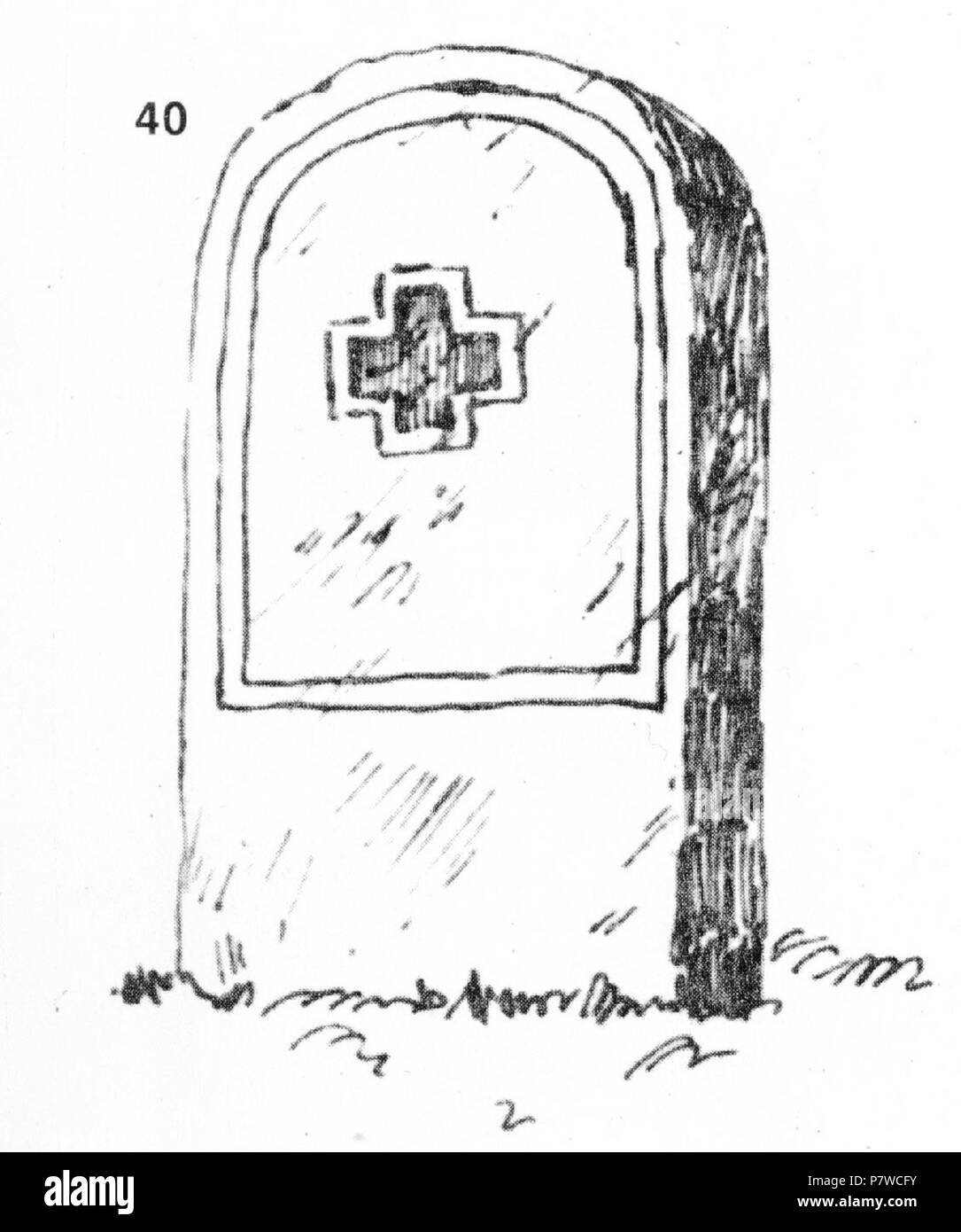 : 40. . . : 60x38x11. , , . 1852 . . 12.VIII.1930 . (.. 13, . 46.) . 12 Agosto 1930 207 Ivan Enchev-Vidyu folk bulgaro attraversa 40 Foto Stock