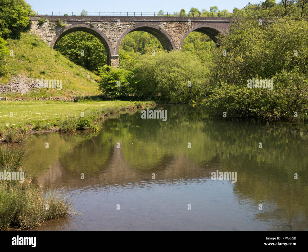 Monsal viadotto, Derbyshire Foto Stock