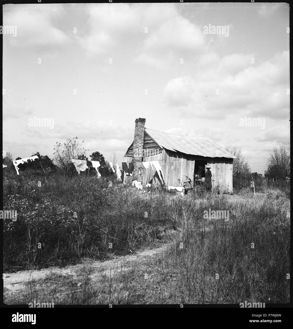 87 CH-NB - USA, zwischen Montgomery-AL und Columbus-GA- Hütte - Annemarie Schwarzenbach - SLA-Schwarzenbach-UN-5-11-051 Foto Stock