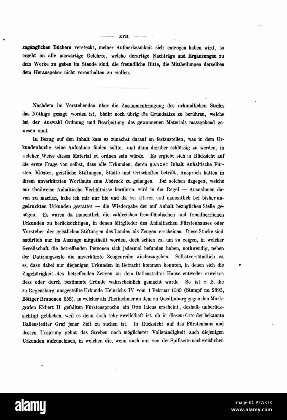 Codex diplomaticus anhaltinus, banda 1-1 . 1867 104 DE CDA 1-1 B17 Foto Stock
