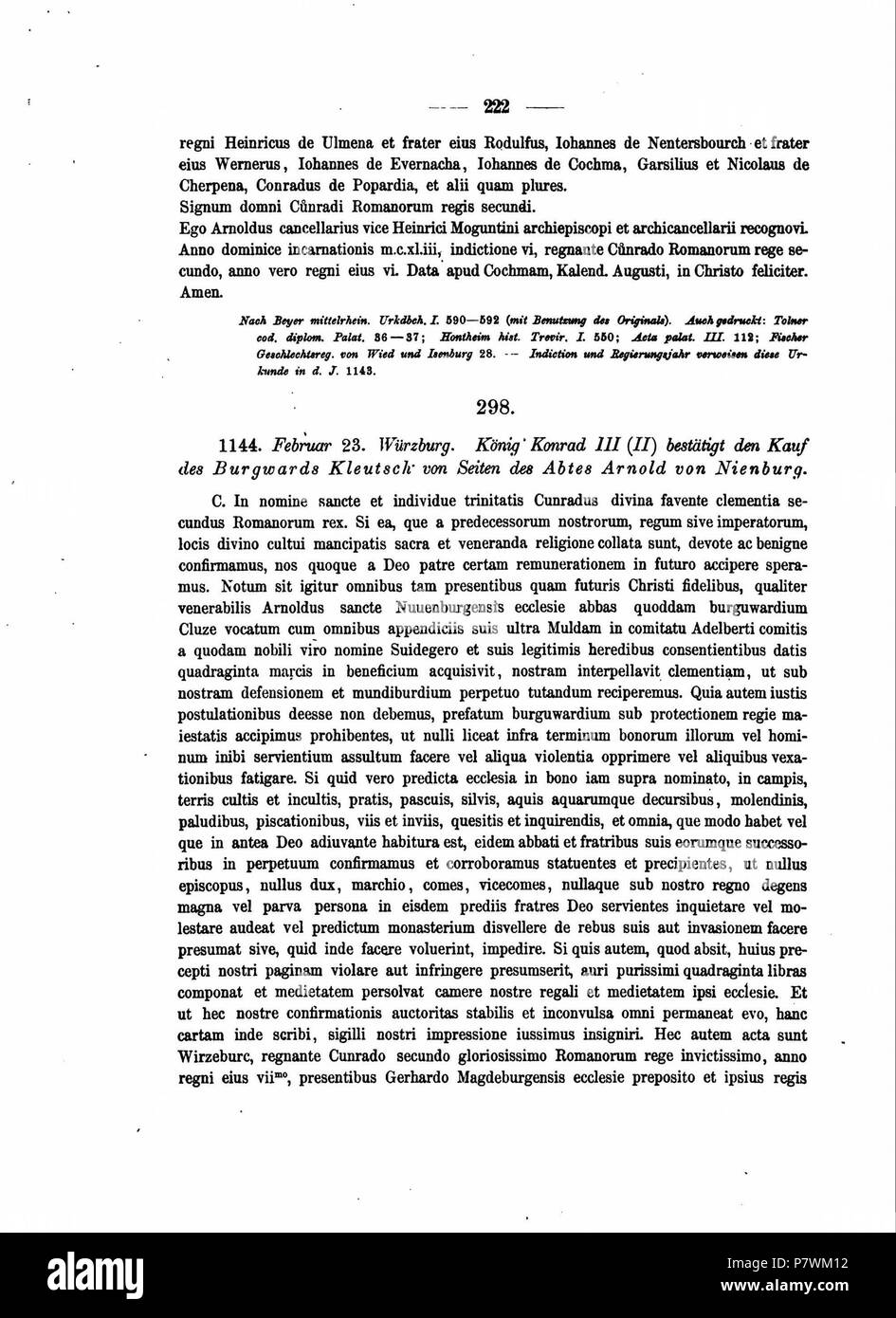 Codex diplomaticus anhaltinus, banda 1-2 . 1869 105 DE CDA 1-2 220 Foto Stock