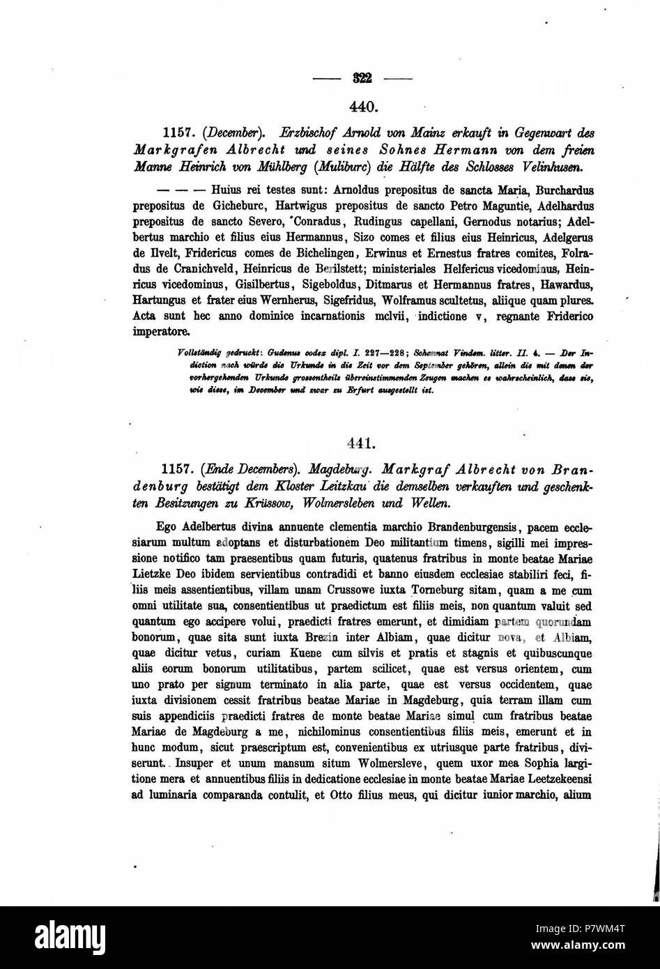 Codex diplomaticus anhaltinus, banda 1-2 . 1869 105 DE CDA 1-2 320 Foto Stock