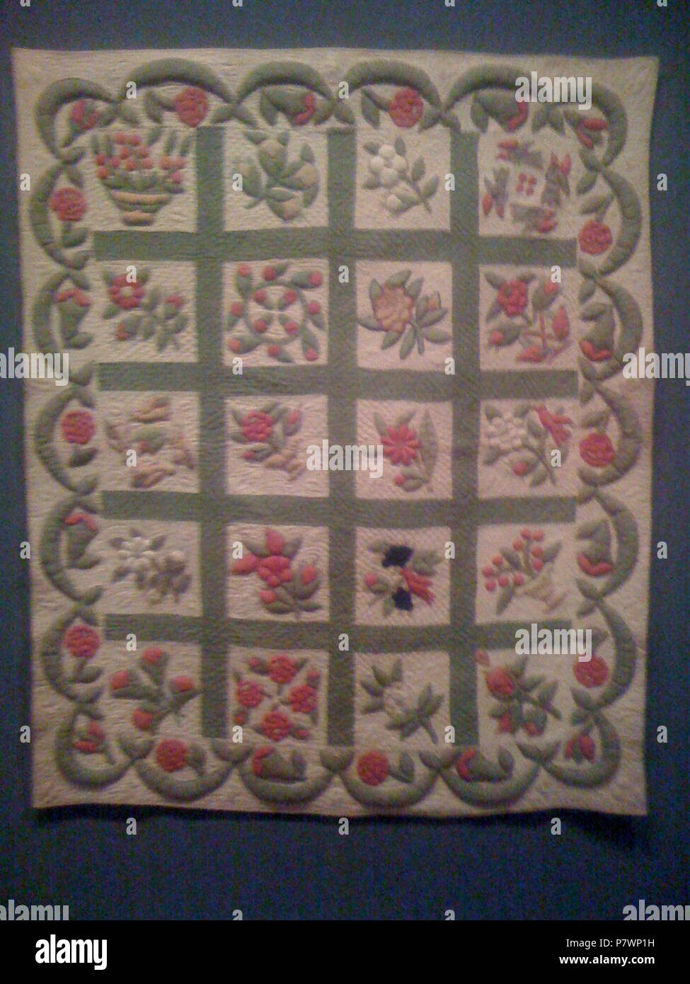 Inglese: Album Quilt presepe (c. 1850). Produttore sconosciuto. Parte della collezione del Baltimore Museum of Art. foto scattata Giugno 2008 16 Album Quilt presepe Foto Stock