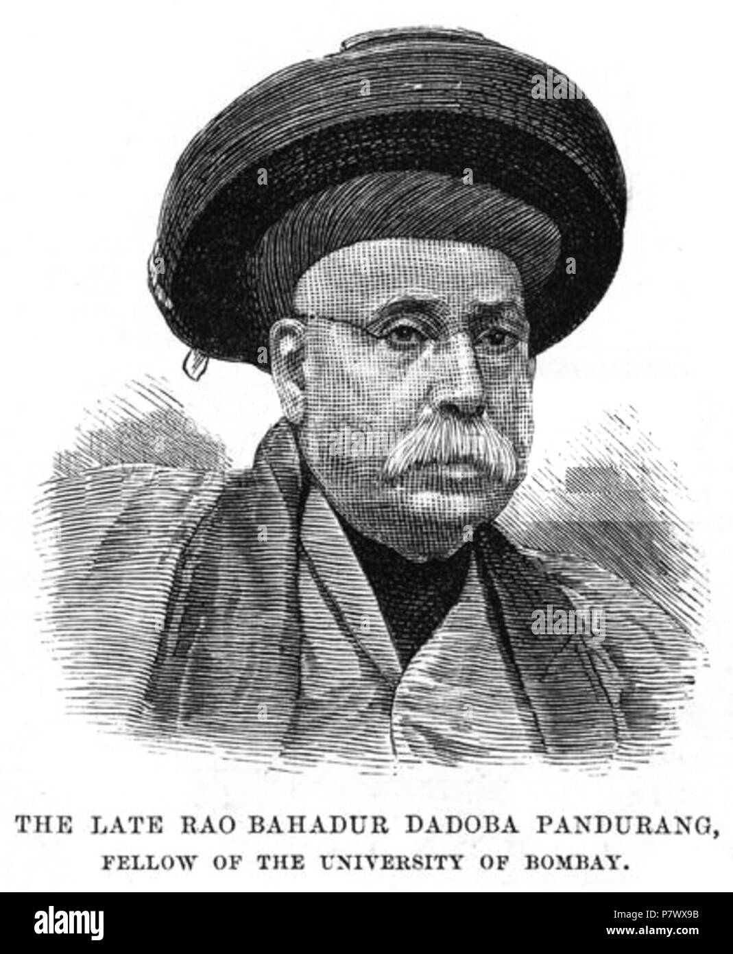 Dadoba Pandurang (9 maggio 1814-17 ottobre 1882) . 1882 101 Dadoba Pandurang Foto Stock