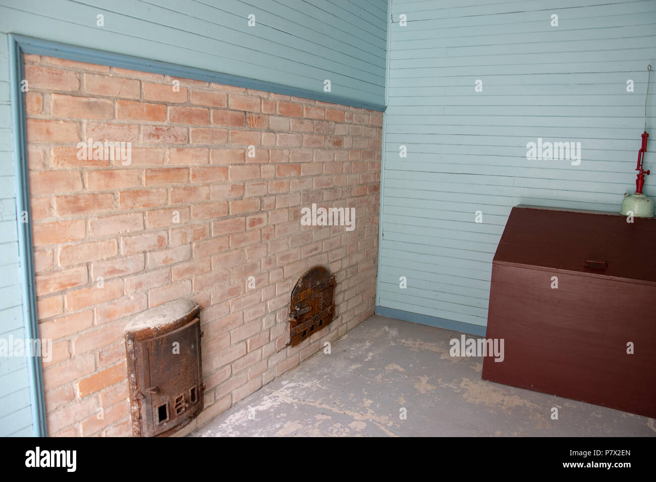 Stabilimento balneare (Banya) presso il National Doukhobor Heritage Village, Veregin, Saskatchewan, Canada. Foto Stock