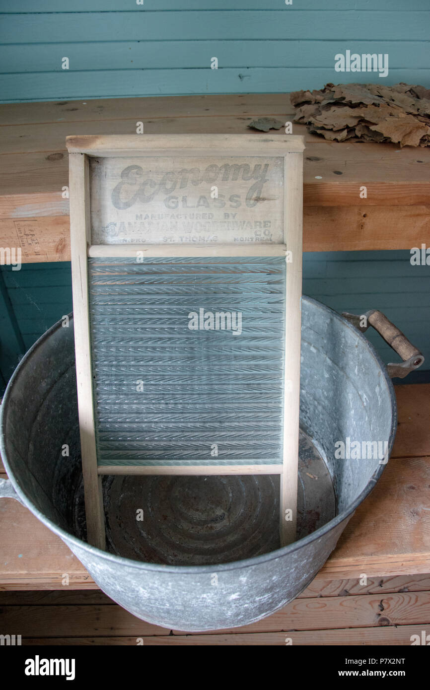 Stabilimento balneare (Banya) presso il National Doukhobor Heritage Village, Veregin, Saskatchewan, Canada. Foto Stock