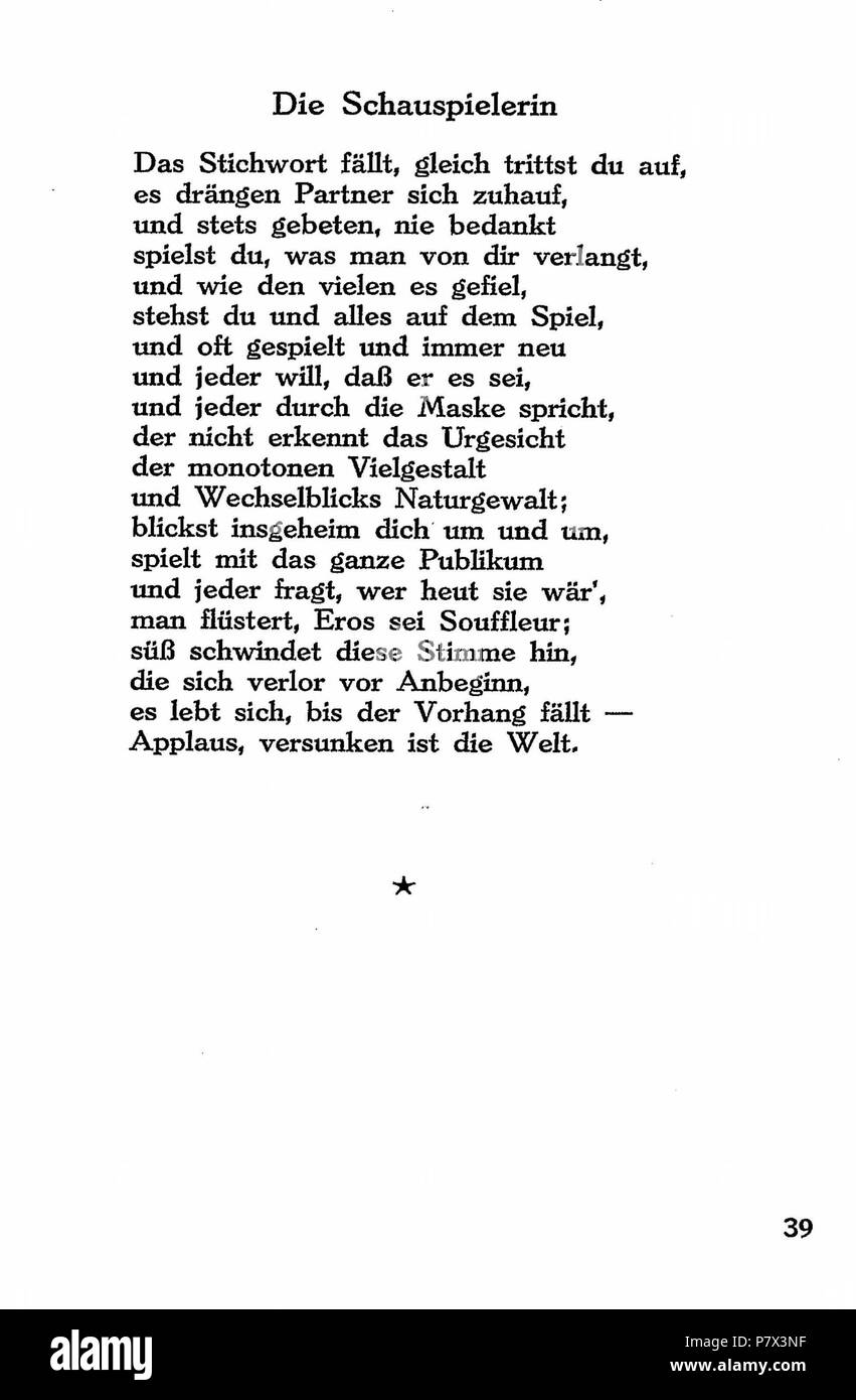 . Worte in Versen VIII. Deutsch: Dies ist ein Scan des historischen Buches inglese: questa è una scansione del documento storico . N/A 130 De Worte in Versen VIII (Kraus) 37 Foto Stock