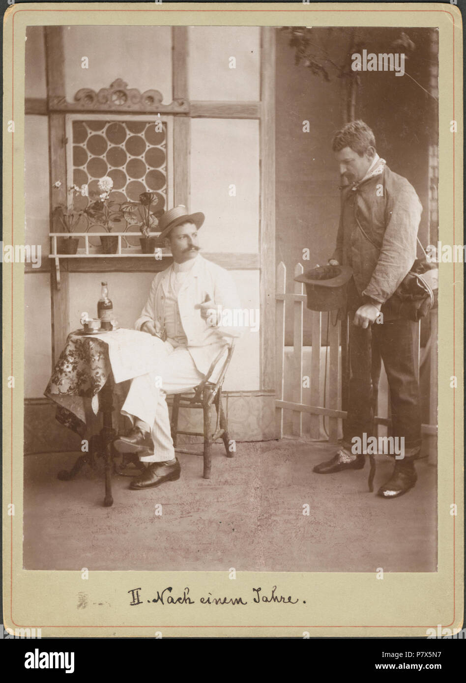 Doppelbelichtung, Studio Kulisse 148 ETH-BIB-Doppelgänger-Aufnahme von prof. Johann Barbieri, er selbst, II. Nach einem Jahre-Portrait-Portr 11379 Foto Stock