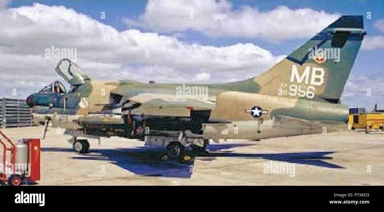 355Tactical Fighter Squadron A-7D 70-956. Foto Stock