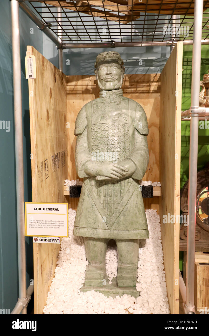 L'Esercito di Terracotta cinese scultura soldato Foto Stock