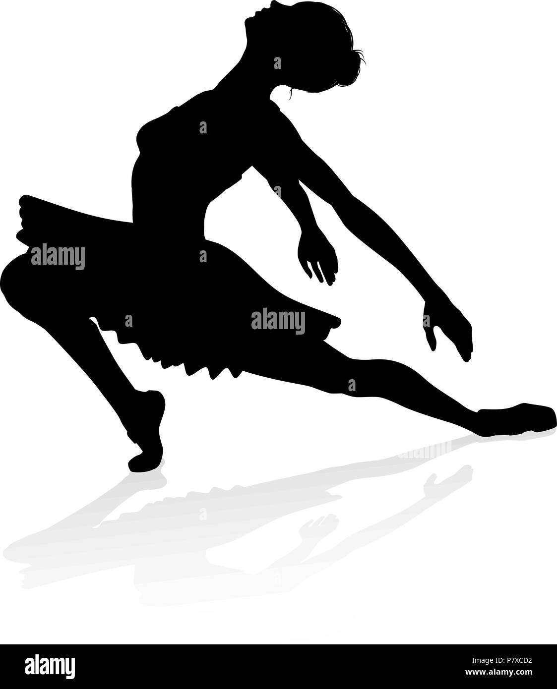 Ballerina Silhouette Illustrazione Vettoriale