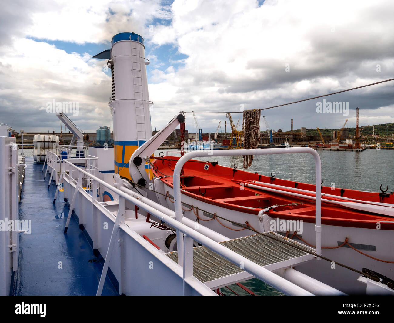 Moby Lines traghetto da Piombino per l'Isola d'Elba, Regione Toscana, Provincia di Livorno, Italia, Europa Foto Stock