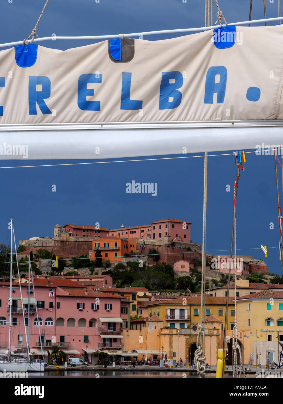 Yacht Charter Sibel Sultan, Porto Darsema, Portoferraio, Isola d'Elba, Regione Toscana, Provincia di Livorno, Italia, Europa Foto Stock