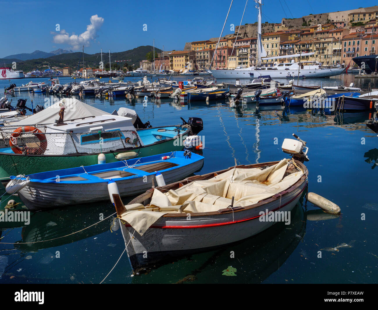 Porto Darsema, Portoferraio, Isola d'Elba, Regione Toscana, Provincia di Livorno, Italia, Europa Foto Stock