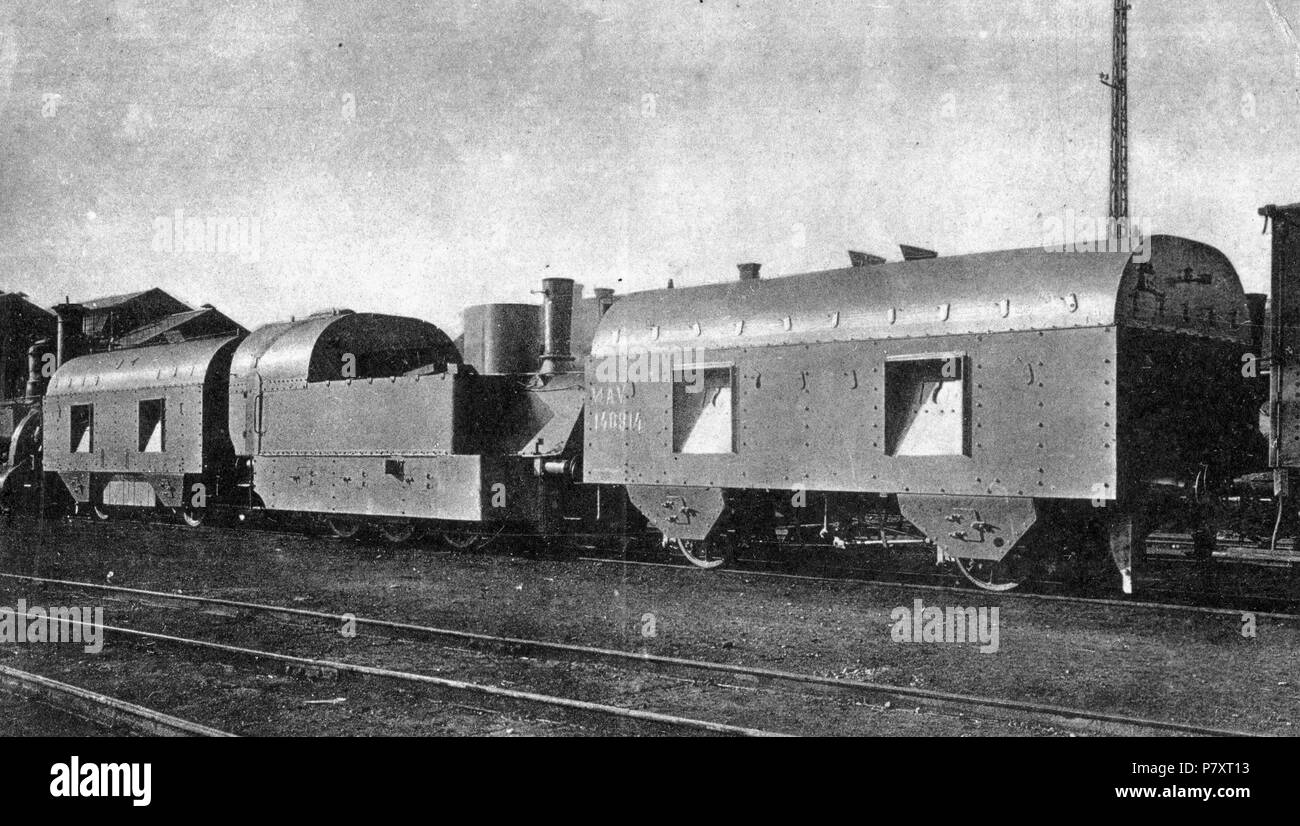 161 Un k.u.k. hadsereg II. számú páncélvonata. Fortepan 2917 Foto Stock