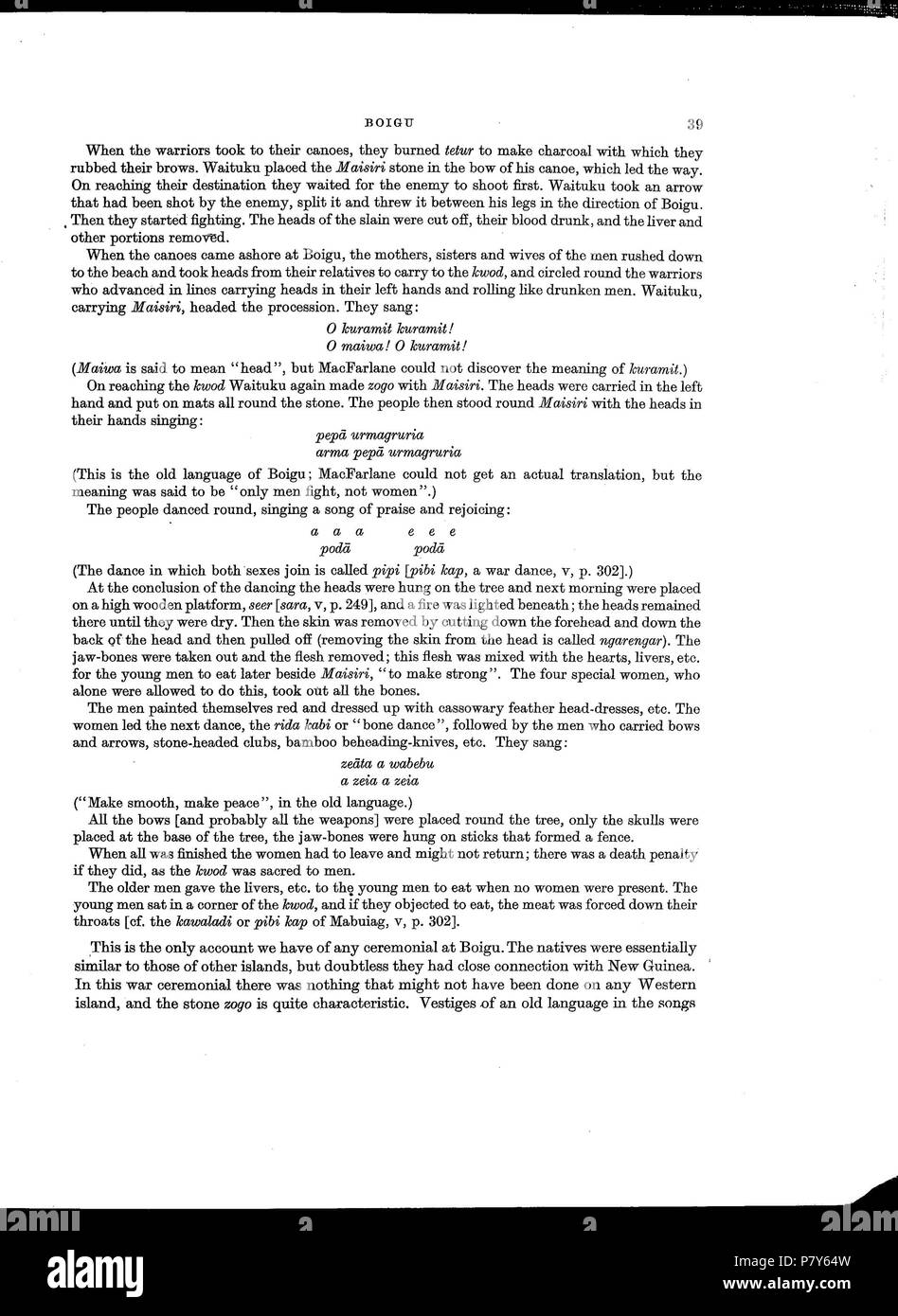 180 Haddon-Reports del Cambridge spedizione antropologica di Torres Straits-Vol 1 Etnografia generale-p059 Foto Stock