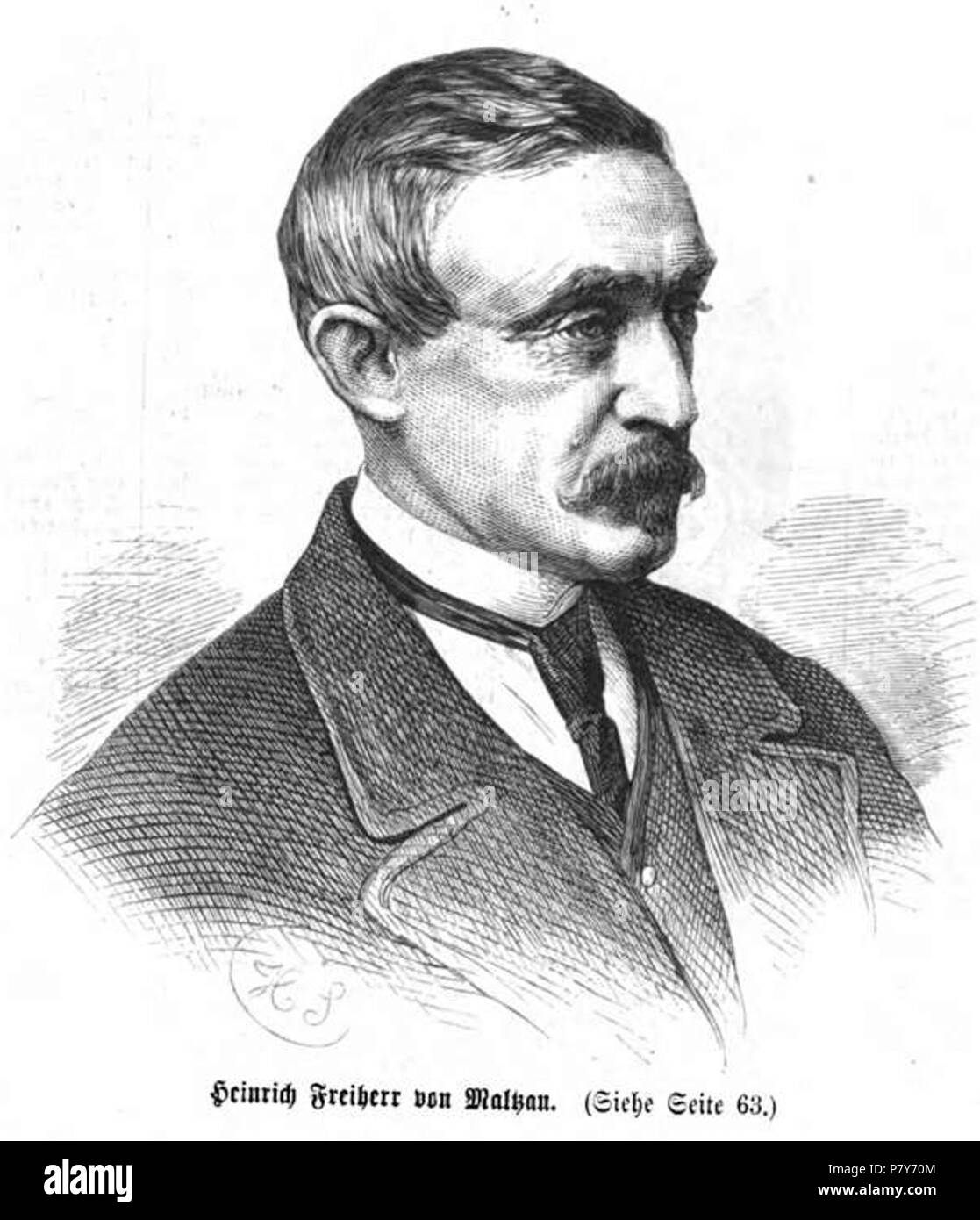 189 Heinrich v Maltzan (IZ 54-1870 S 69 HScherenberg) Foto Stock