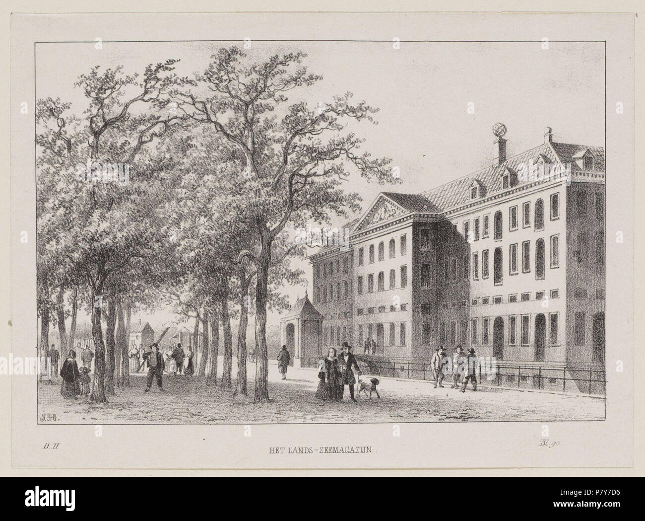 Nederlands: Beschrijving Het Lands-Zeemagazijn Het Kattenburgerplein incontrato rechts 's Lands Zeemagazijn. Uit: Cornelis van der Vijver, deel II, p. 90. Lastre Litografiche. Afmetingen: 110 x 160 mm Documenttype prent Vervaardiger Hilverdink, Johannes J. A. (1813-1902) Collectie Collectie Atlas Dreesmann" Datering 1844 Geografische naam Kattenburgerplein Kattenburgerplein Gebouw Scheepvaartmuseum Inventarissen http://archief.amsterdam/archief/10094 Afbeeldingsbestand 010094002876 . 1844 193 Hilverdink, Johannes J. A. (1813-1902), Afb 010094002876 Foto Stock