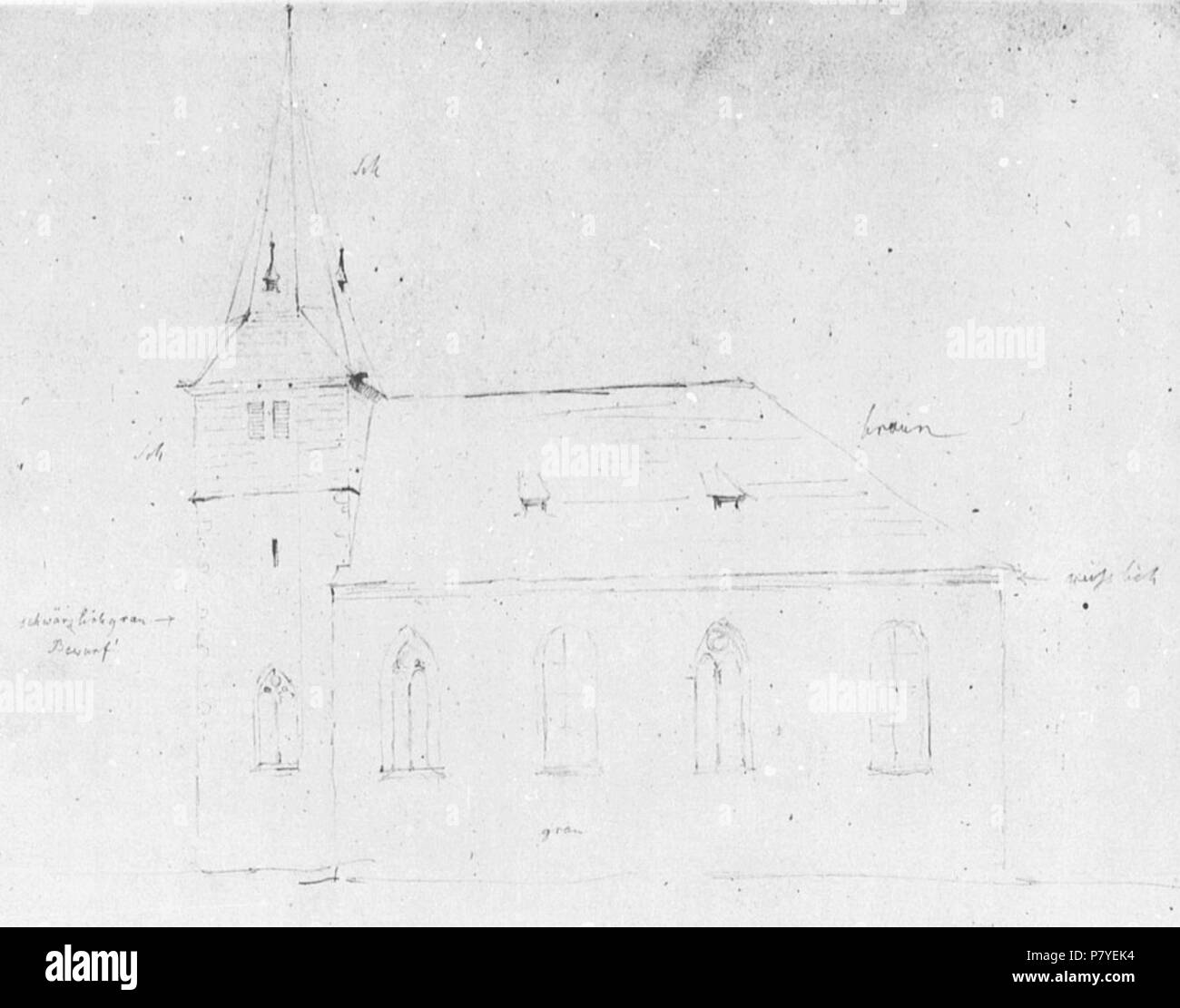 284 Neckargemuend-Evangelische-Kirche-1826 Foto Stock