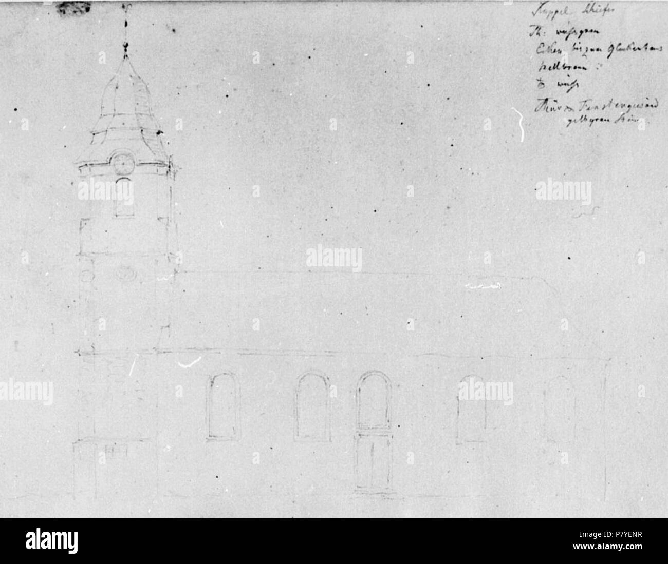 284 Neidenstein-Evangelische-Kirche-1833 Foto Stock