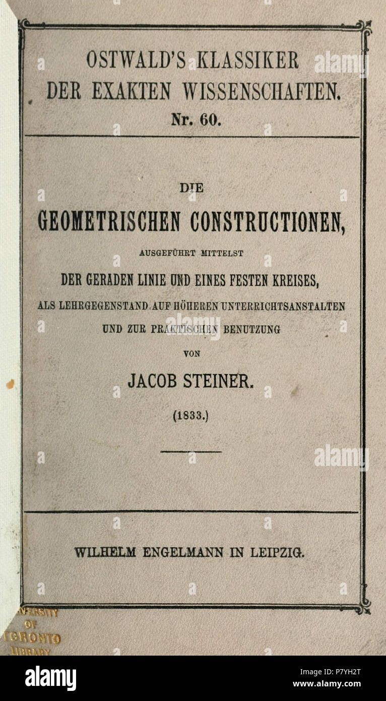 Deutsch: Einband von Nr. 60 aus der Reihe Ostwald Klassiker dell . 1895 297 Ostwalds Klassiker n. 60 il coperchio Foto Stock