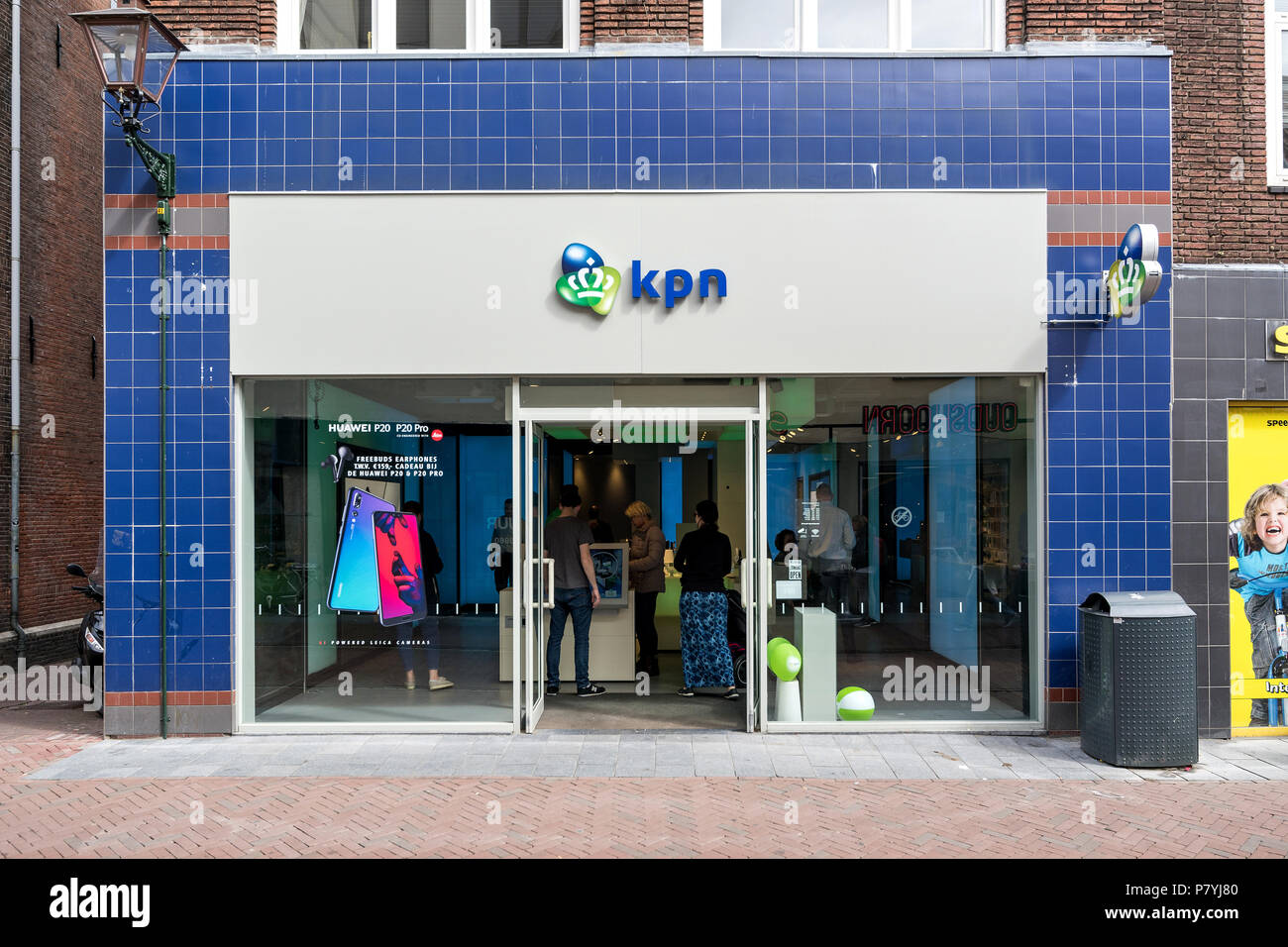 KPN store in Leiden, Paesi Bassi. KPN è un olandese fissa e mobile telecommunications company. Foto Stock