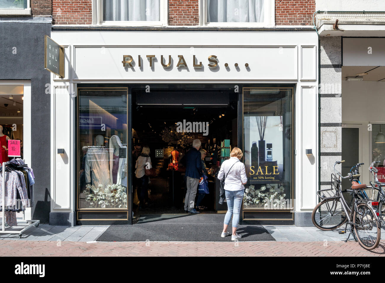 I rituali store in Leiden, Paesi Bassi. I rituali vende una vasta collezione di lussuosi ma accessibile, prodotti per la casa e per il corpo. Foto Stock