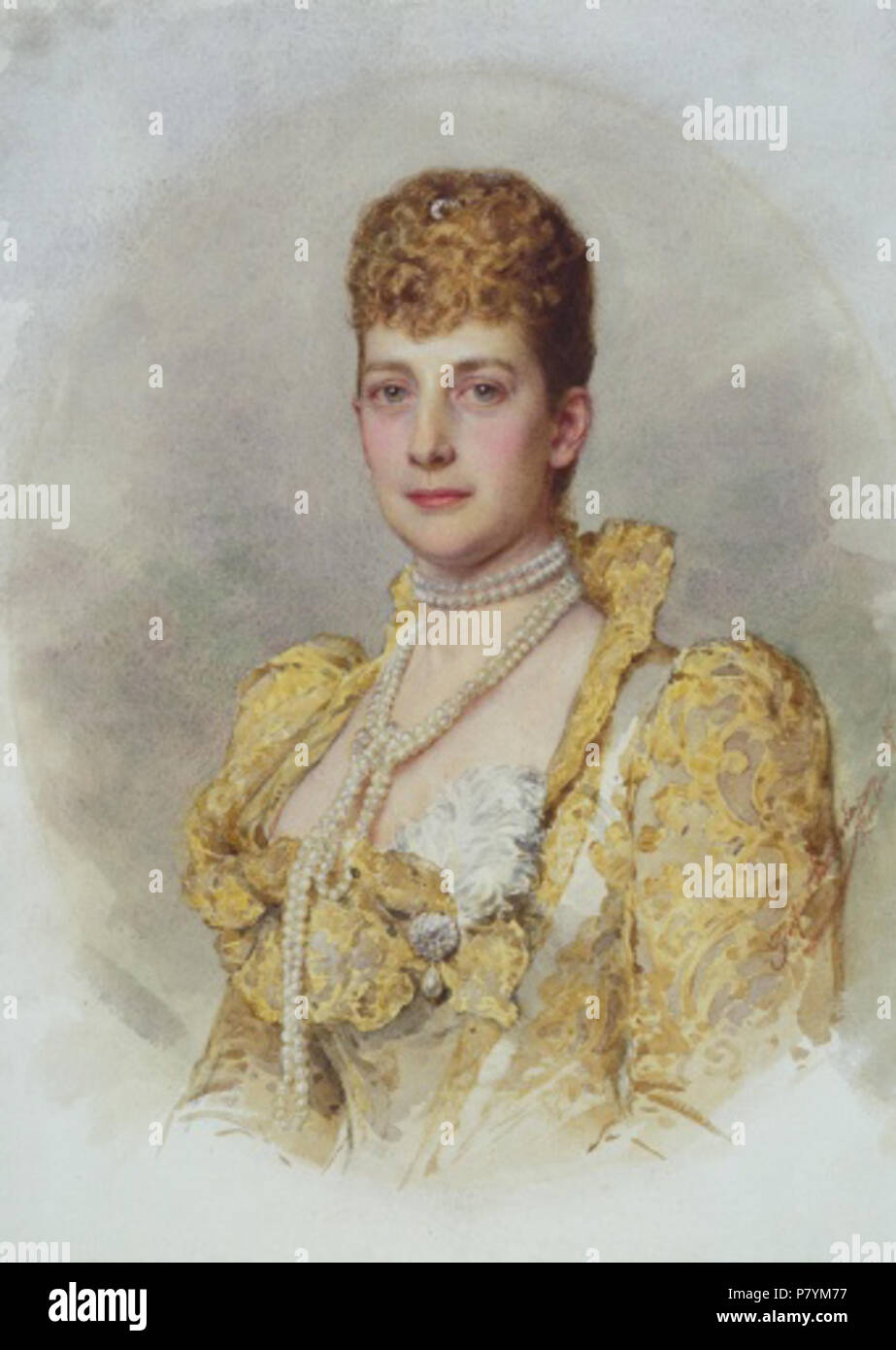. Inglese: ritratto della regina Alexandra quando la principessa di Galles 1895 222 Josefine Swoboda - la Regina Alexandra quando la principessa di Galles 1895 Foto Stock