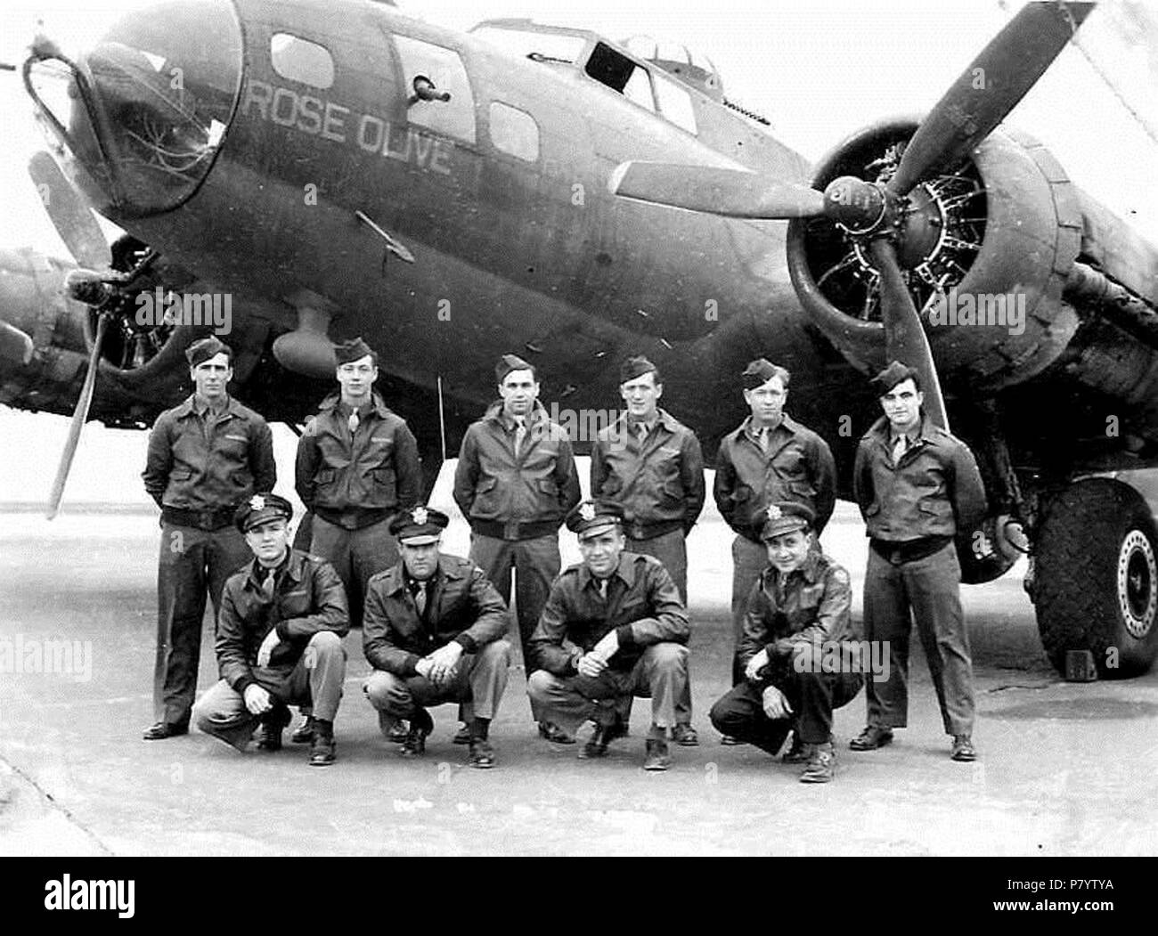457Th Gruppo di bombardamento - B-17 Flying Fortress - Crew.rose oliva. Foto Stock
