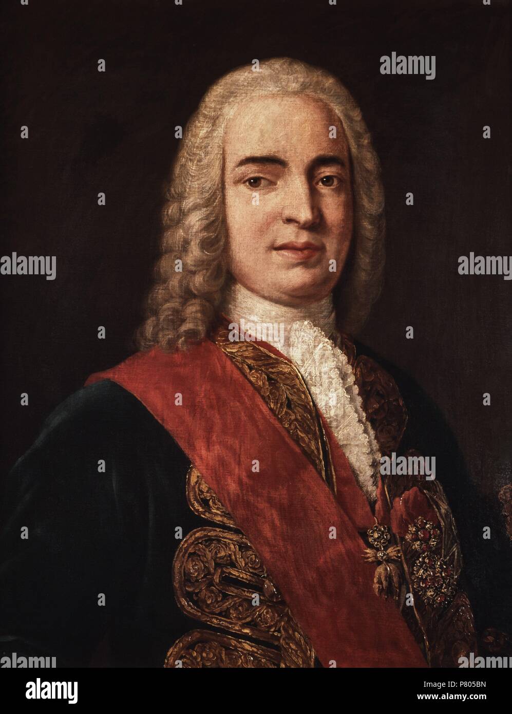 Marqués de la Ensenada (1702-81). Anónimo.Comisario de la Marina de Cádiz(1728) y el Ferrol(1781). Secretario de Hacienda,de la guerra, de Marina y de Índias de Felipe V. Museo: Museo Naval. Foto Stock