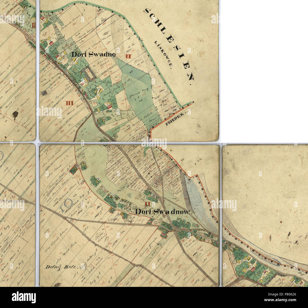 Inglese: Indikationsskizze: Swiadniow . 1833 280 MZA, D9, MOR263618330, Swiadnow - Zentrum Foto Stock