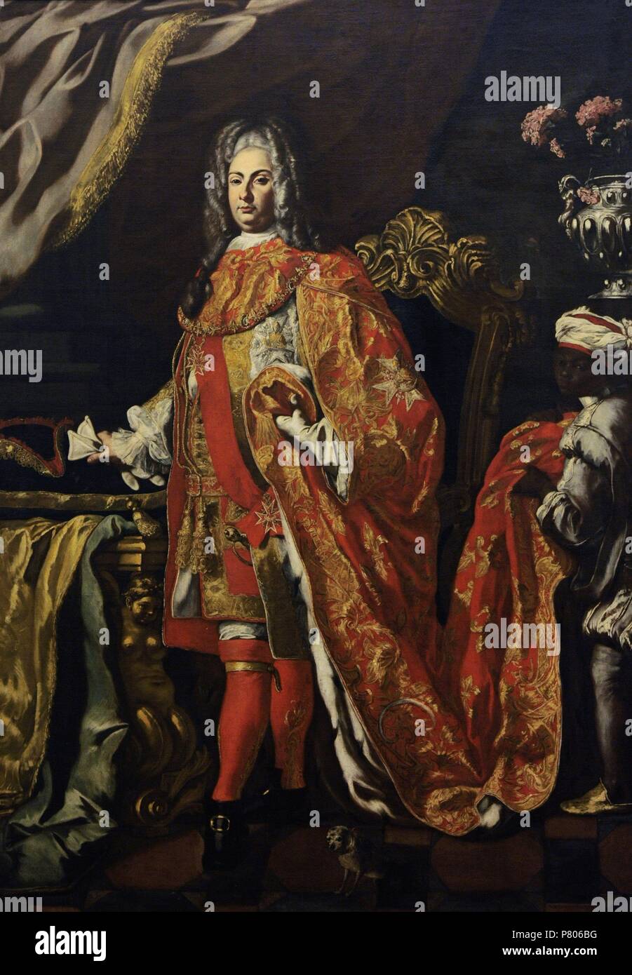 Francesco Solimena (1657-1747). Stile Barocco italiano pittore. Ritratto del principe di Tarsia Spinelli, 1741. Museo Nazionale di Capodimonte. Napoli. L'Italia. Foto Stock