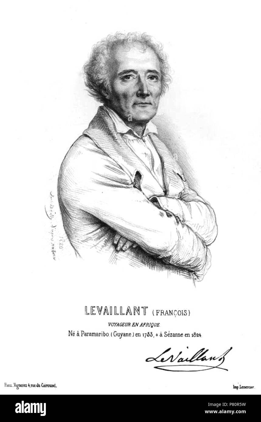 Ritratto di François Levaillant . 1820 244 Levaillant ritratto Foto Stock