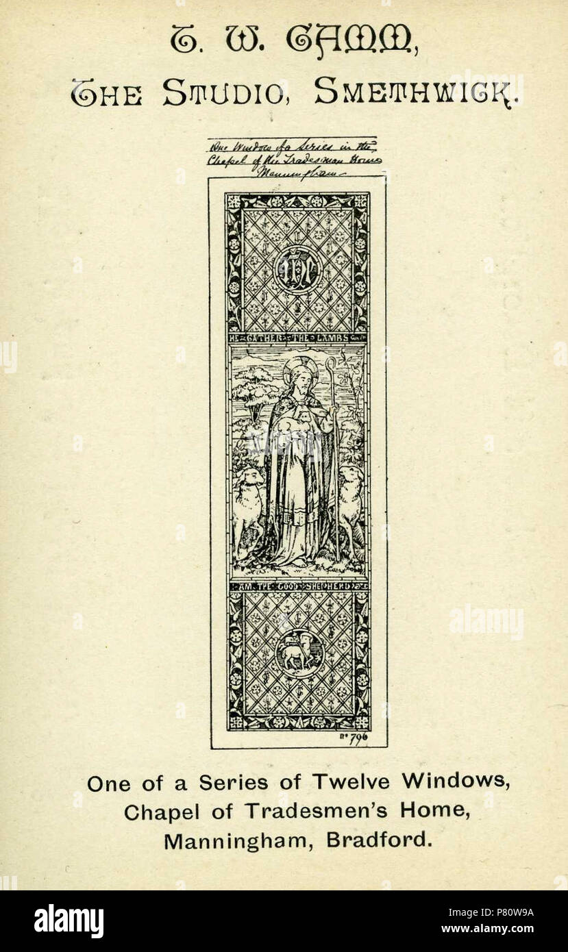Inglese: pubblicità commerciale per T.W. Camm. Altro lato si trova nel file:T.W. Camm (anteriore).jpg . 1900 363 T.W. Camm Foto Stock