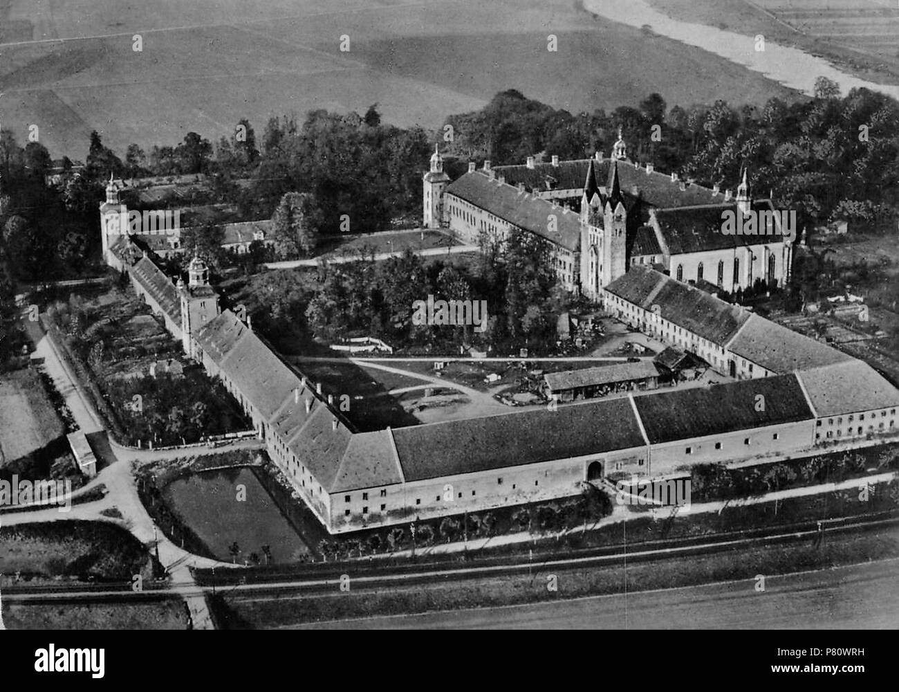 N/A. N/A 370 l'ex abbazia di Corvey, c. 1925-1930 Foto Stock