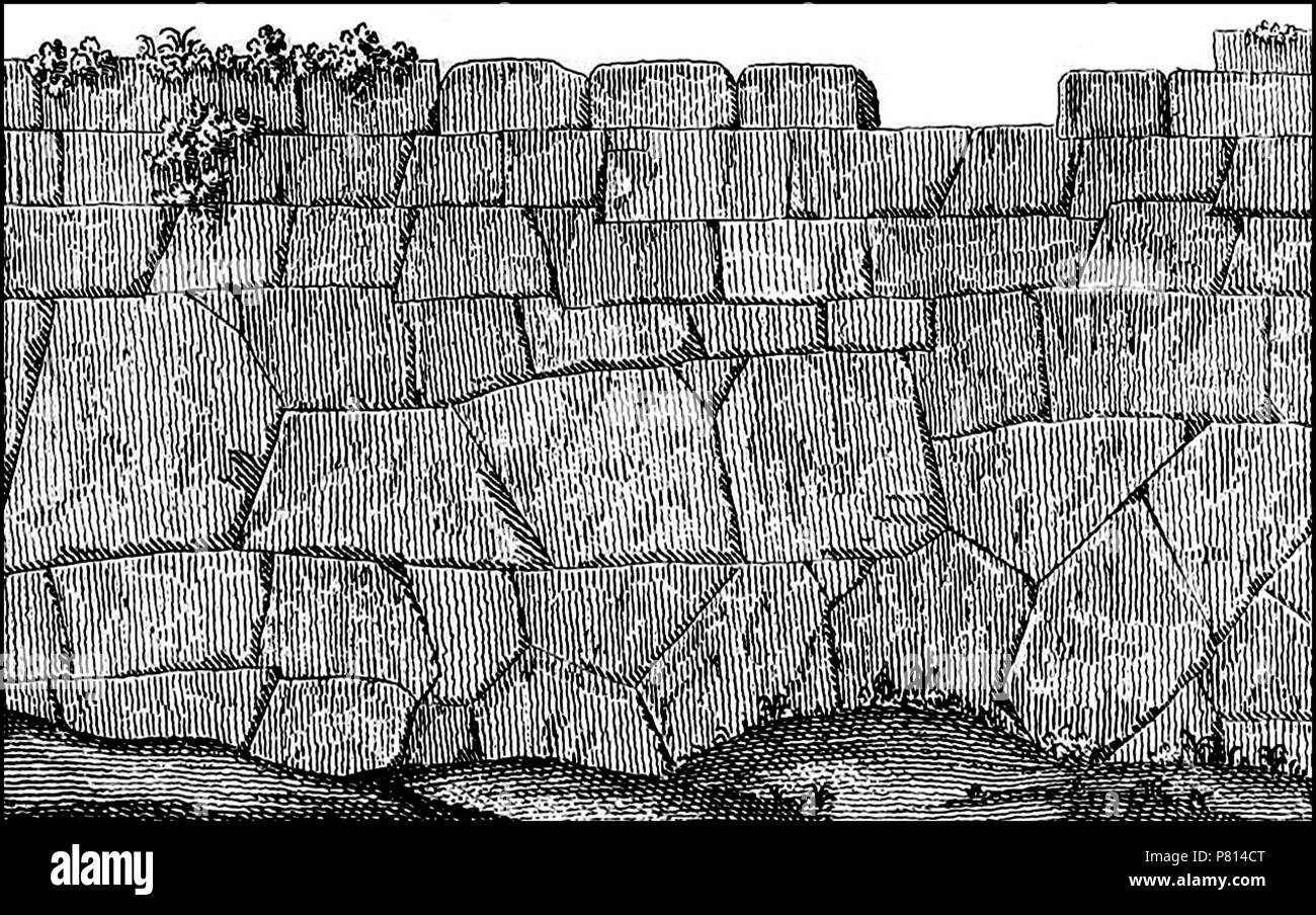 Italiano: Immagine dal libro Storia degli antichi popoli italiani - Mura di Cosa. 1836 357 Storia degli antichi popoli italiani - Vol. I p 419c Foto Stock