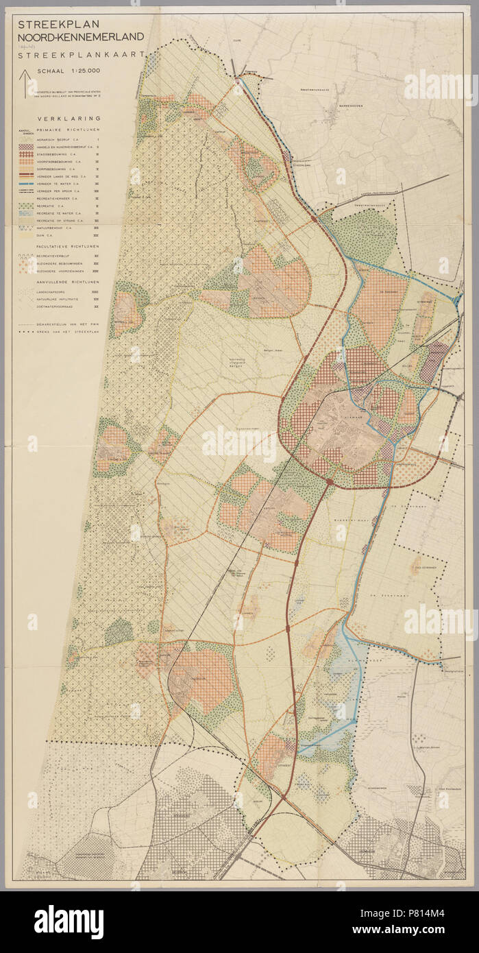 Catalogusnummer: PR1016090 Collectie Regionaal Archief Alkmaar . 28 novembre 2016, 09:08 357 Streekplan Noord-Kennemerland 1962 (31176891841) Foto Stock