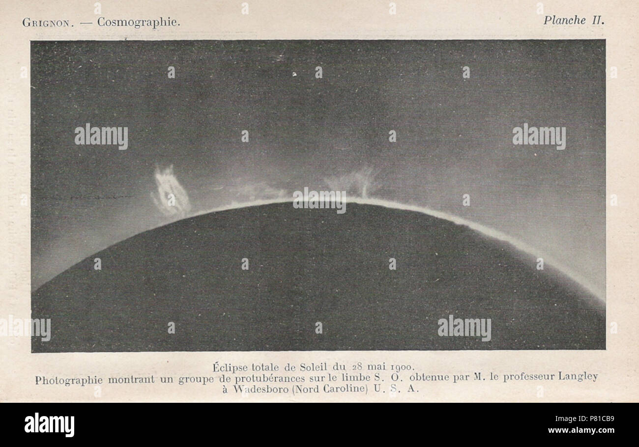 414 Éclipse soleil 28 mai 1900 Foto Stock